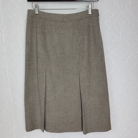 Pendleton Womens Skirt Suits 4P/2P Gray Knit Business Round Collar A-Line Button - Picture 5 of 9